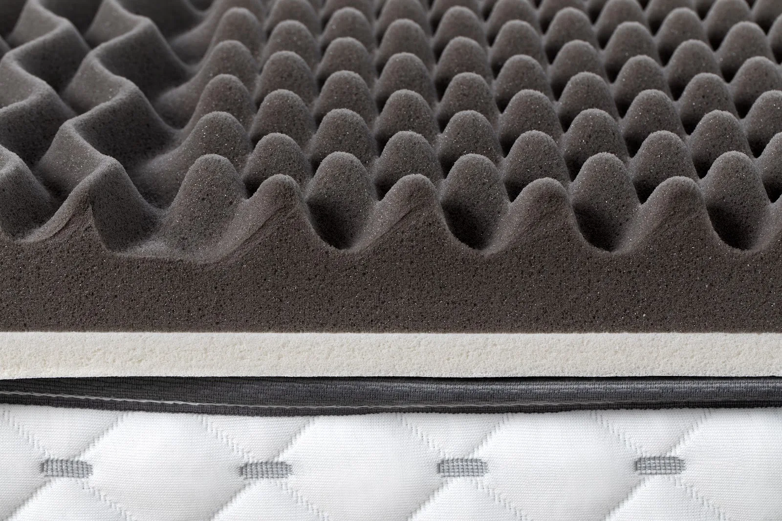 Close-up of the Sleepm topper graphene foam layer